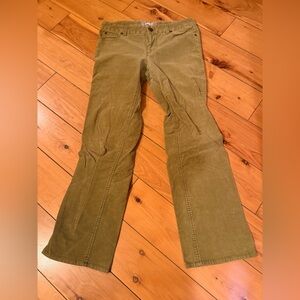 J. Crew Womens Corduroy 5 Pocket Bootcut Pants in Olive 6S